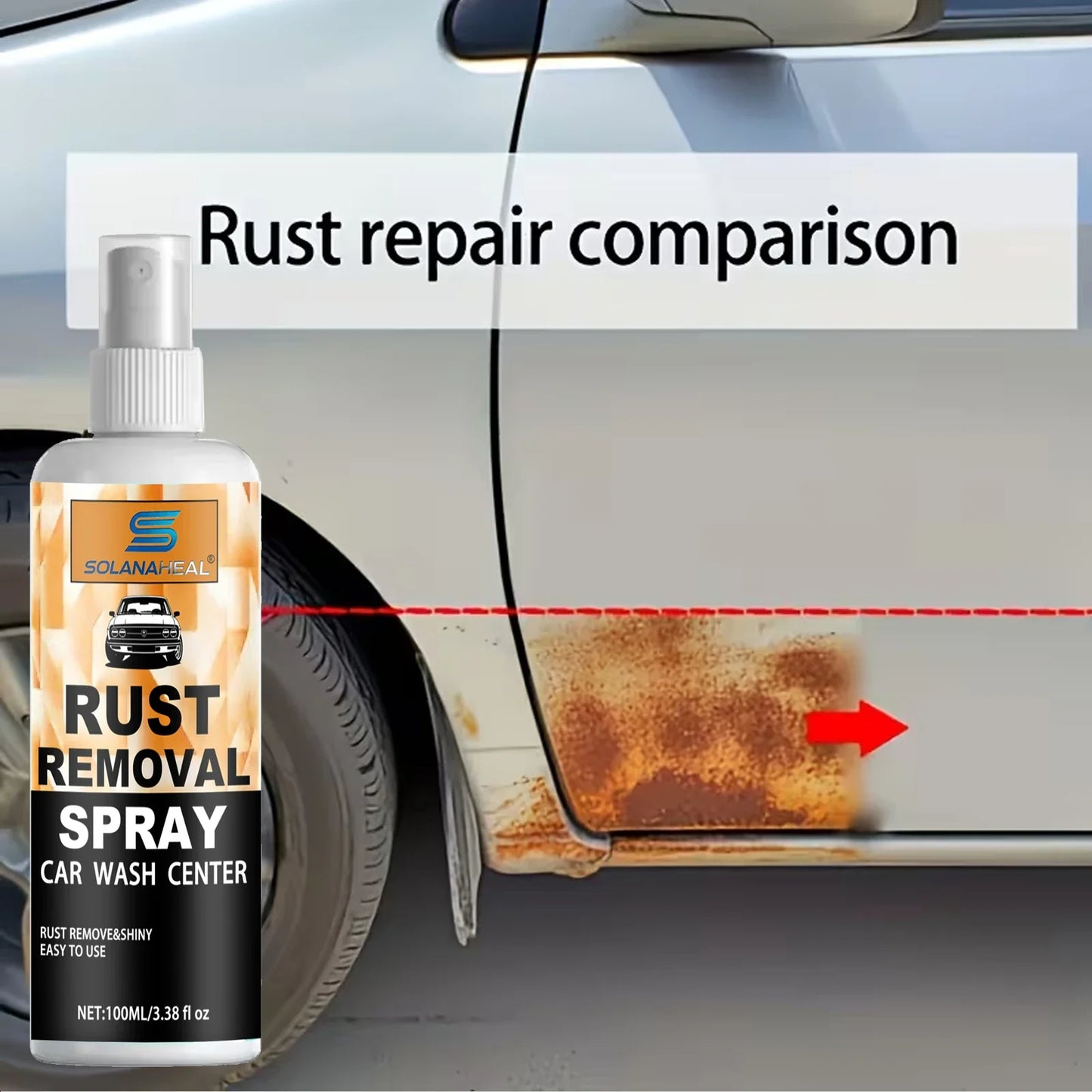 Metal Rust Remover Spray – Chrome, Iron, Steel & Alloy
