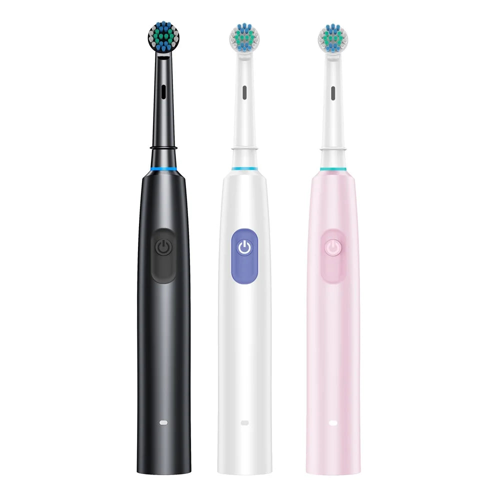 Electric Toothbrush Rotary Rechargeable Electric Toothbrush for Adults Rotating Electric Toothbrushes with 8 Soft Brush Heads Peaceful Pleasures Health and Wellness