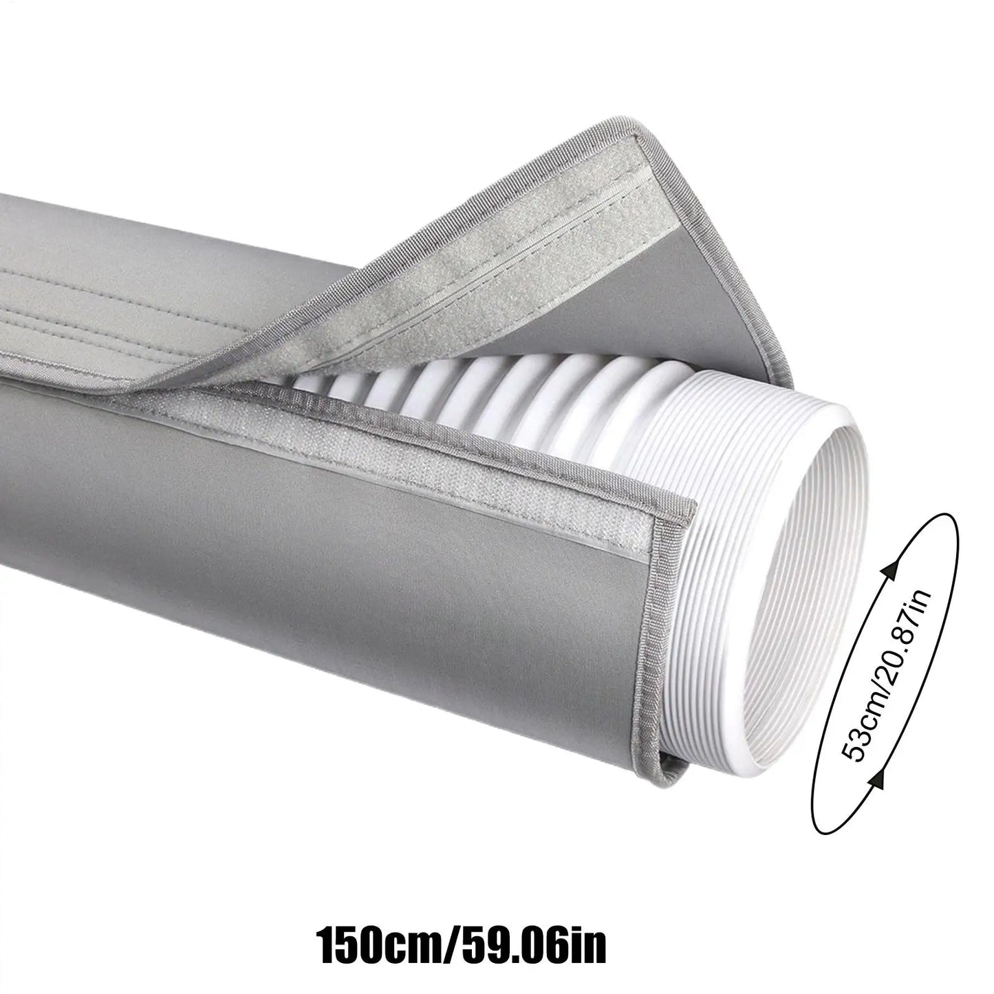 Portable AC Hose Cover Neoprene Duct Insulation Wrap 5"–5.9"