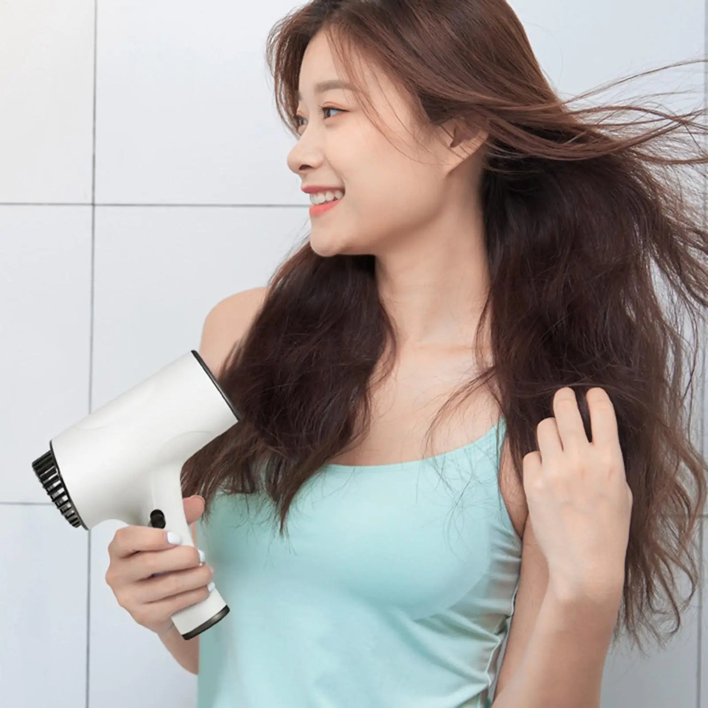 Cordless Portable Hair Dryer 500W – 2-Speed, Rechargeable Travel