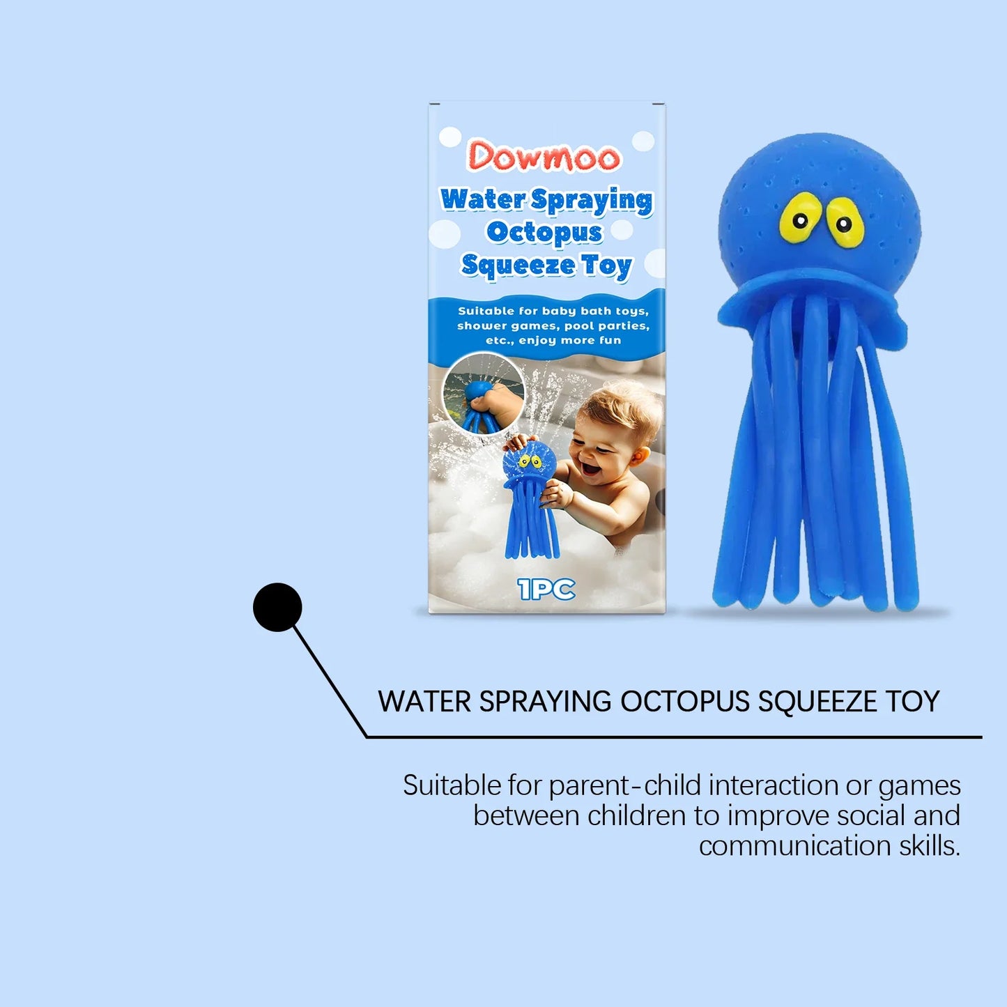 Squirt Octopus Squeeze Toy – Pool, Bath & Water Party Fun