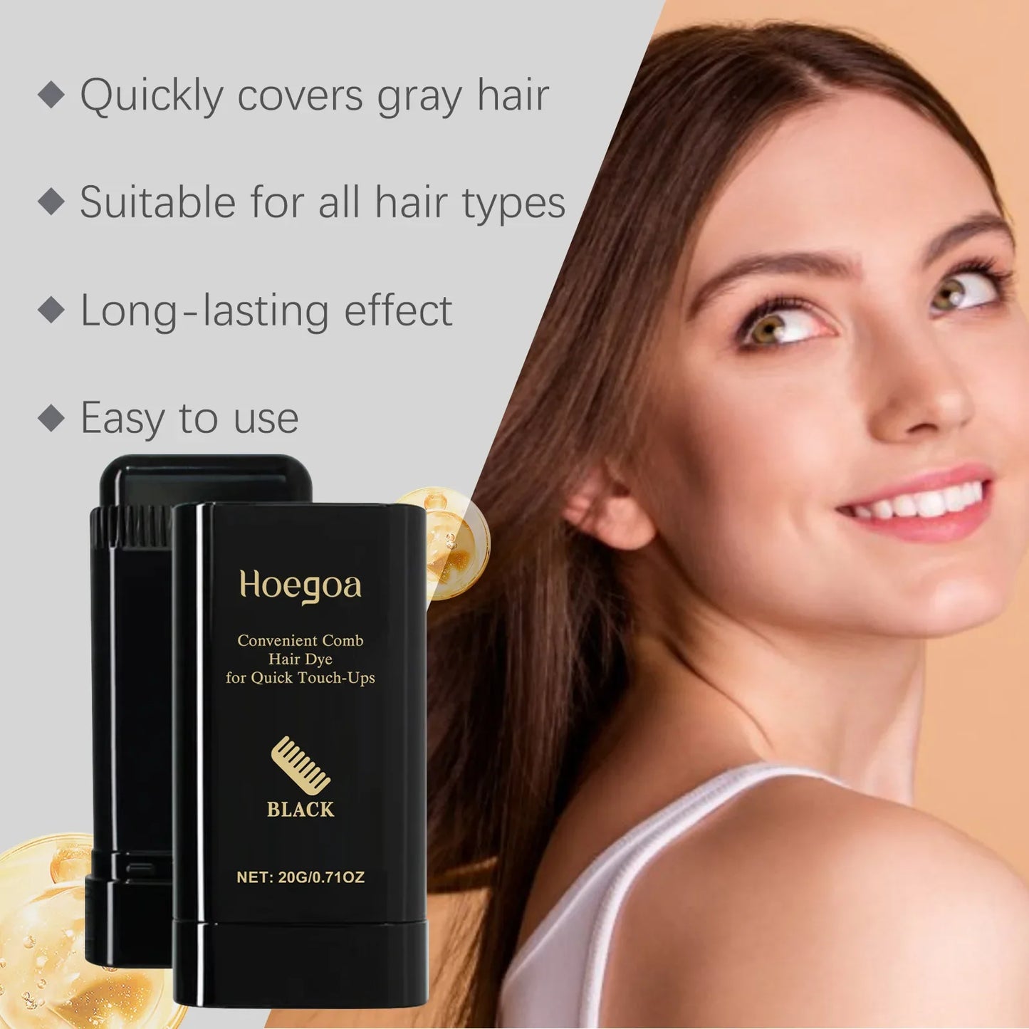 HOEGOA Temporary Hair Color Stick – Gray Root Concealer