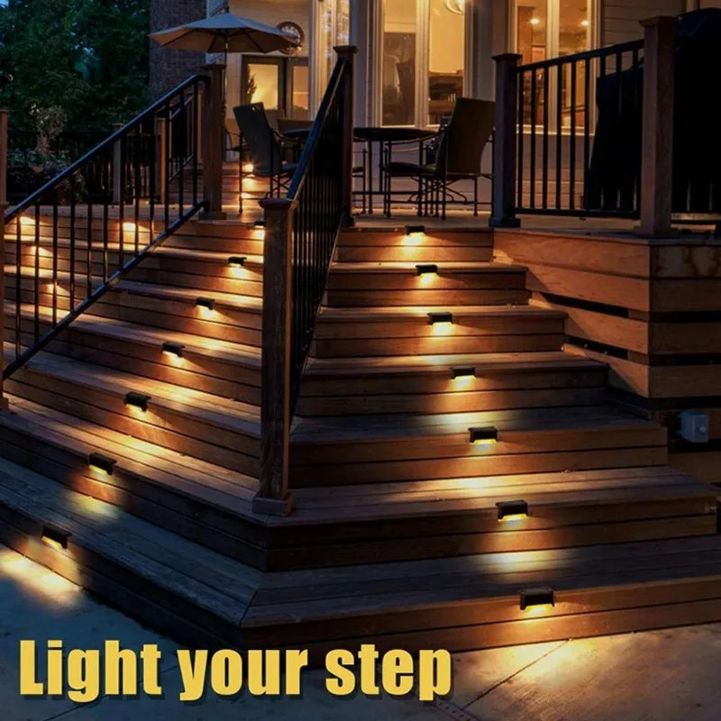 Solar Fence Lights Outdoor Waterproof LED Railing Lamp 1–12 Pack