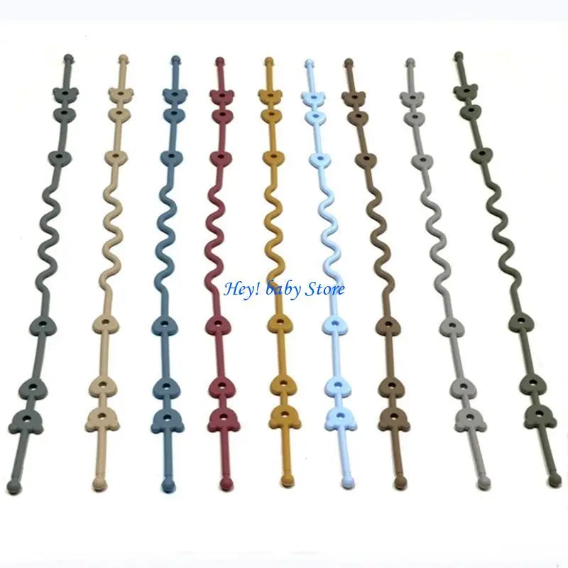 Colorful Silicone Pacifier Chain Clip – Stroller & Chair Holder