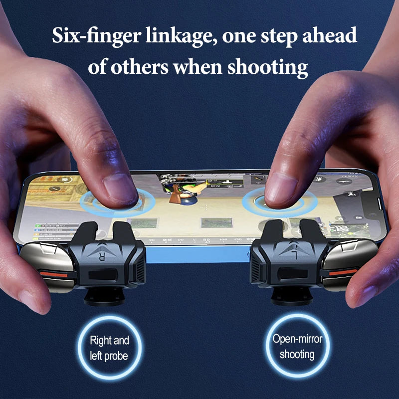 G21 Six Finger Linkage Chicken Eating Artifact Game Handles Auxiliary Keys Mobile Games Physical and Mechanical Keys Peaceful Pleasures Health and Wellness