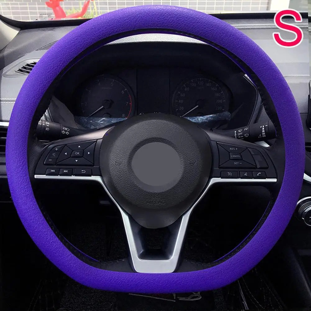 Anti-skid Silicone Auto Steering Wheel Cover With Elastic Stretch To Enhance Internal Design And Comfortable Grip Access Peaceful Pleasures Health and Wellness S