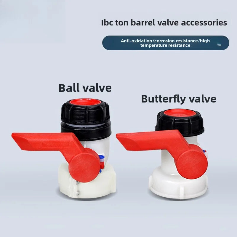 DN40/DN50 IBC Tank Butterfly Valve Adapter – 1000L Plastic