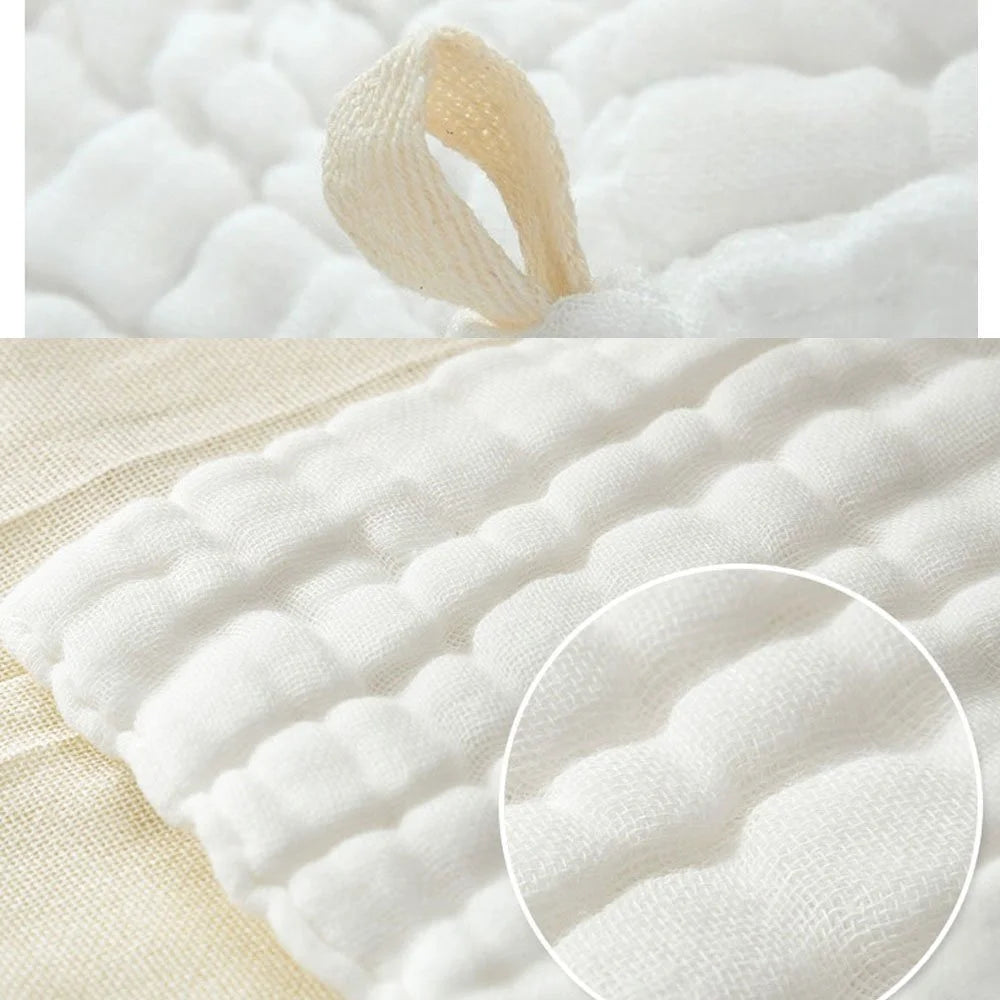 Baby Muslin Washcloths 6-Layer Cotton | Soft Newborn Face Towel 2pk