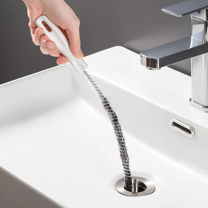 Long Drain Cleaning Brush – Sink, Shower & Tub Hair Catcher