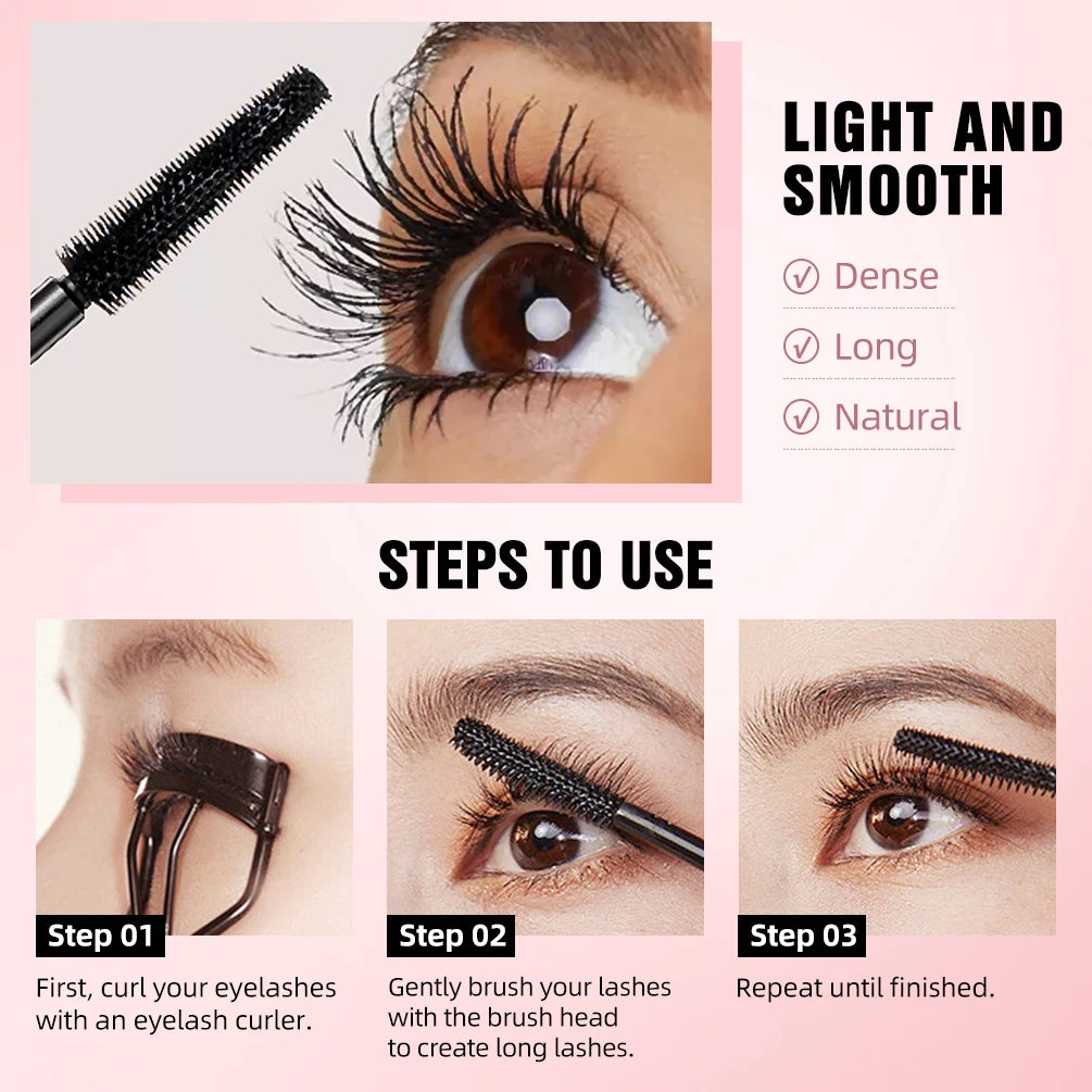 Eyelashes Lengthening Mascara Waterproof Long Lasting Silky Lash Black Eyelashes Extension Make Up Beauty Eye Korean Cosmetic Peaceful Pleasures Health and Wellness