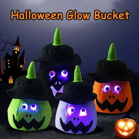 Halloween LED Glowing Pumpkin Bucket Lantern Hat Ghost Festival Party Peaceful Pleasures Health and Wellness