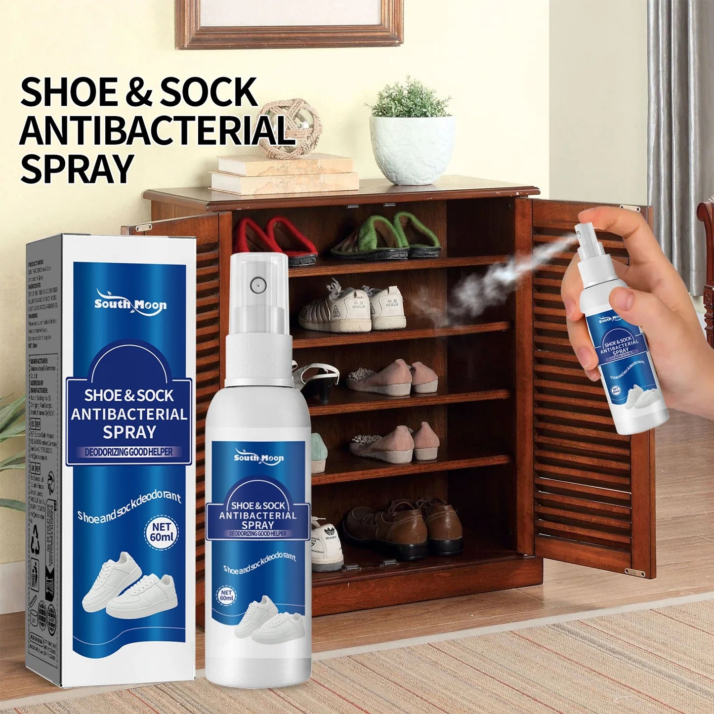 South Moon Shoe & Foot Deodorizer Spray – Antibacterial 60ml