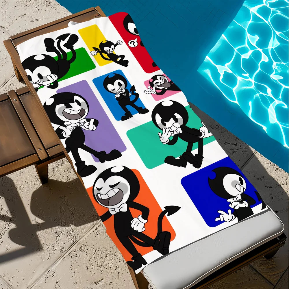 Bendy & the Ink Machine Quick-Dry Beach Towel | 11 Sizes Quick-Dry Beach Towel Peaceful Pleasures Health and Wellness z2 STJ150x180CM