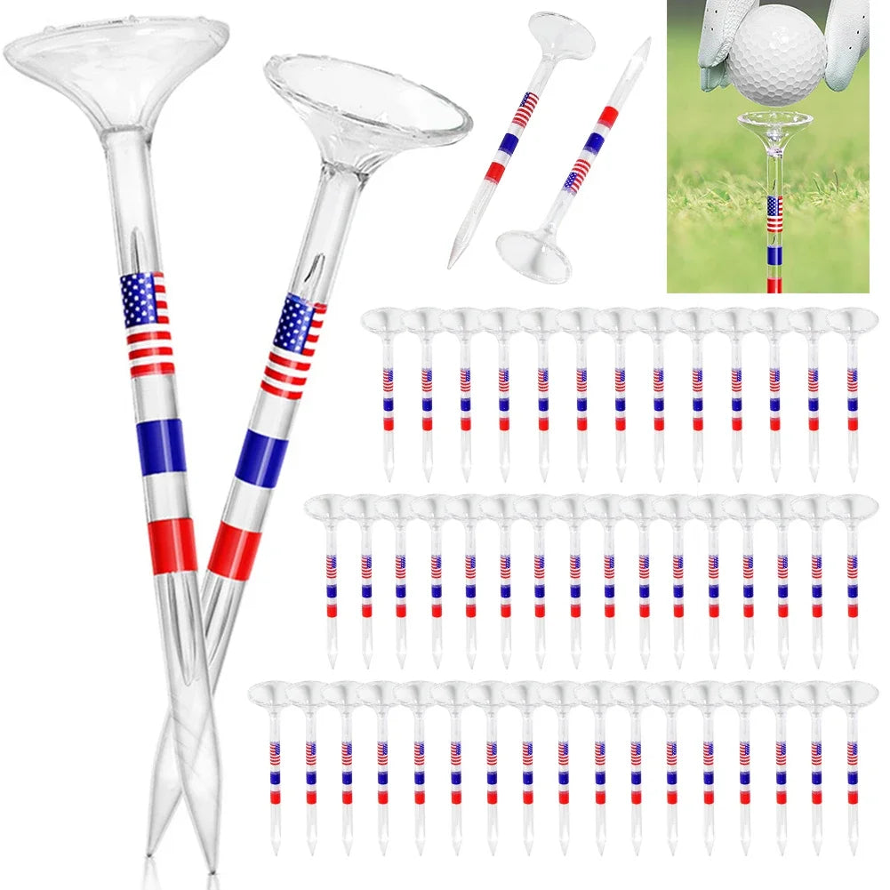 10pcs Golf Ball Holder Reduce Friction and Side Spin Transparent Plastic Golf Tees Reusable Anti-Slip Big Cup Golf Training Aids Peaceful Pleasures Health and Wellness