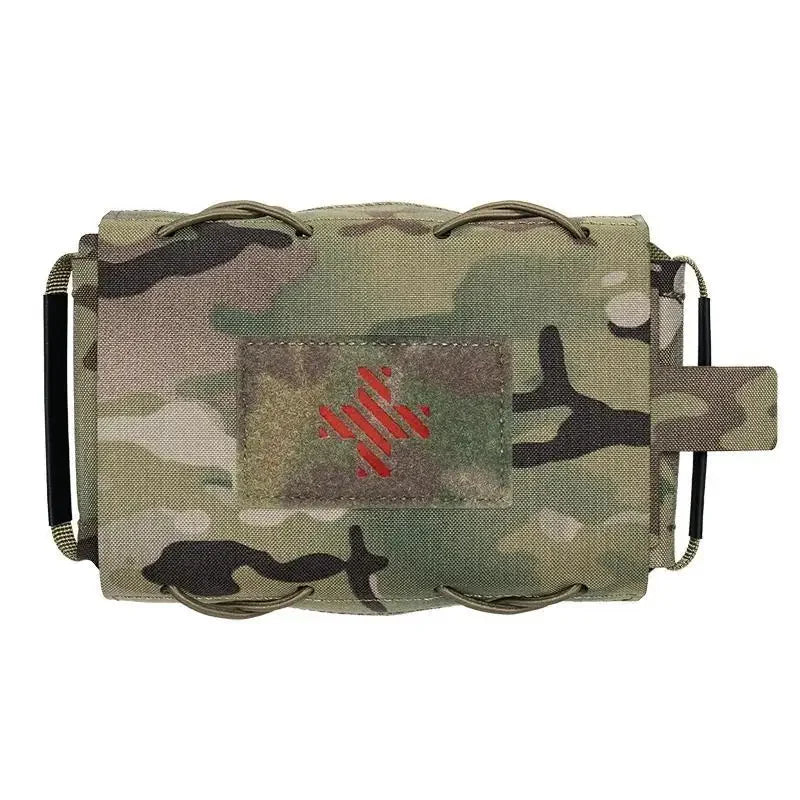 Tactical Medical Pouch Detachable First Aid Kit Quick-release Medical Kit Laser Cut MOLLE Emergency Survival Bag for Outdoor Peaceful Pleasures Health and Wellness
