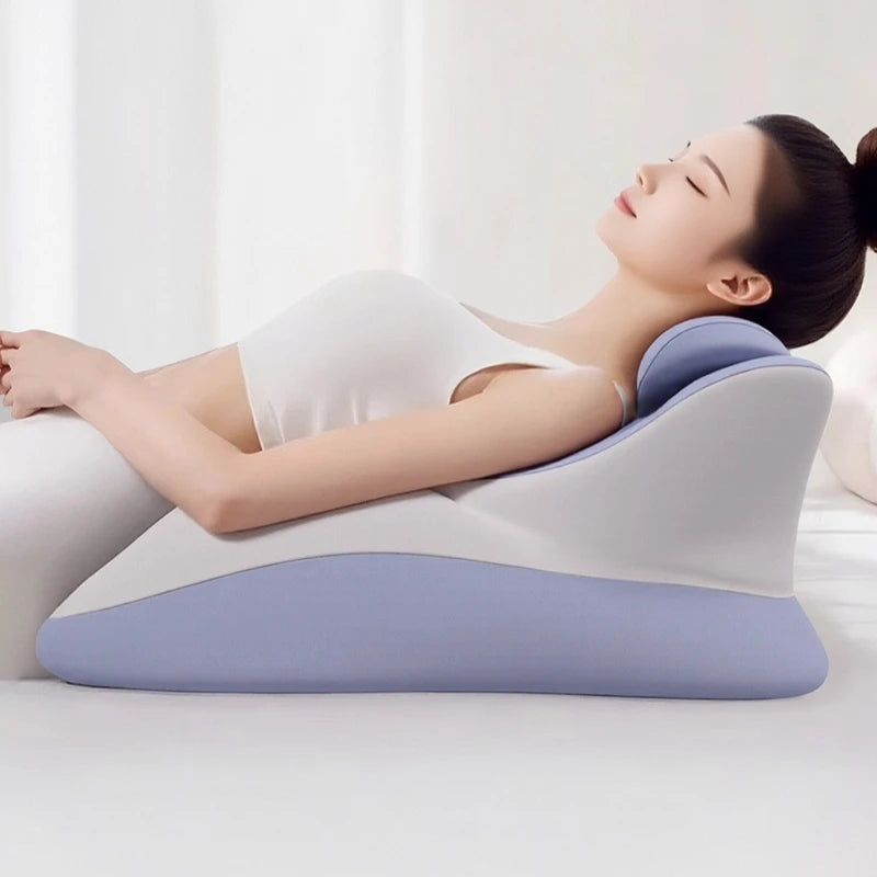 Memory Foam Bed Wedge Pillow Anti Snoring Acid Reflux Relief Neck Back Leg Pain Reading Sleeping Post Surgery Recovery Pillow Peaceful Pleasures Health and Wellness
