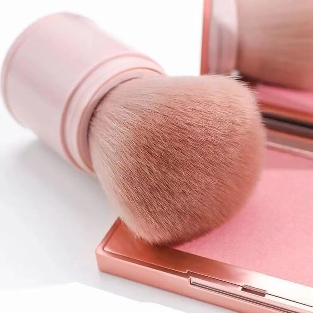 Portable Mini Retractable Blush Brush Soft Loose Powder Foundation Makeup Brush Multi Functional Beauty Makeup Tool Peaceful Pleasures Health and Wellness