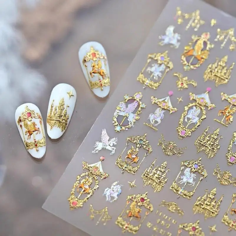 Light Luxury Dreamy Pony Nail Art Stickers Cartoon Year Of The Horse Nail Art Decals New Year DIY Nail Art Decoration Peaceful Pleasures Health and Wellness