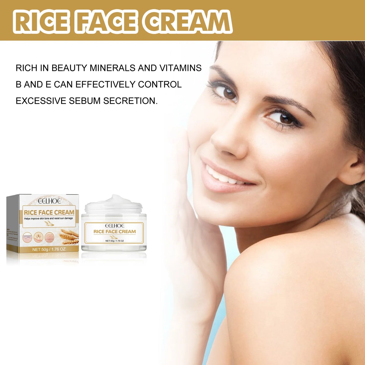 White Rice Face Cream – Firming, Brightening & Moisturizing