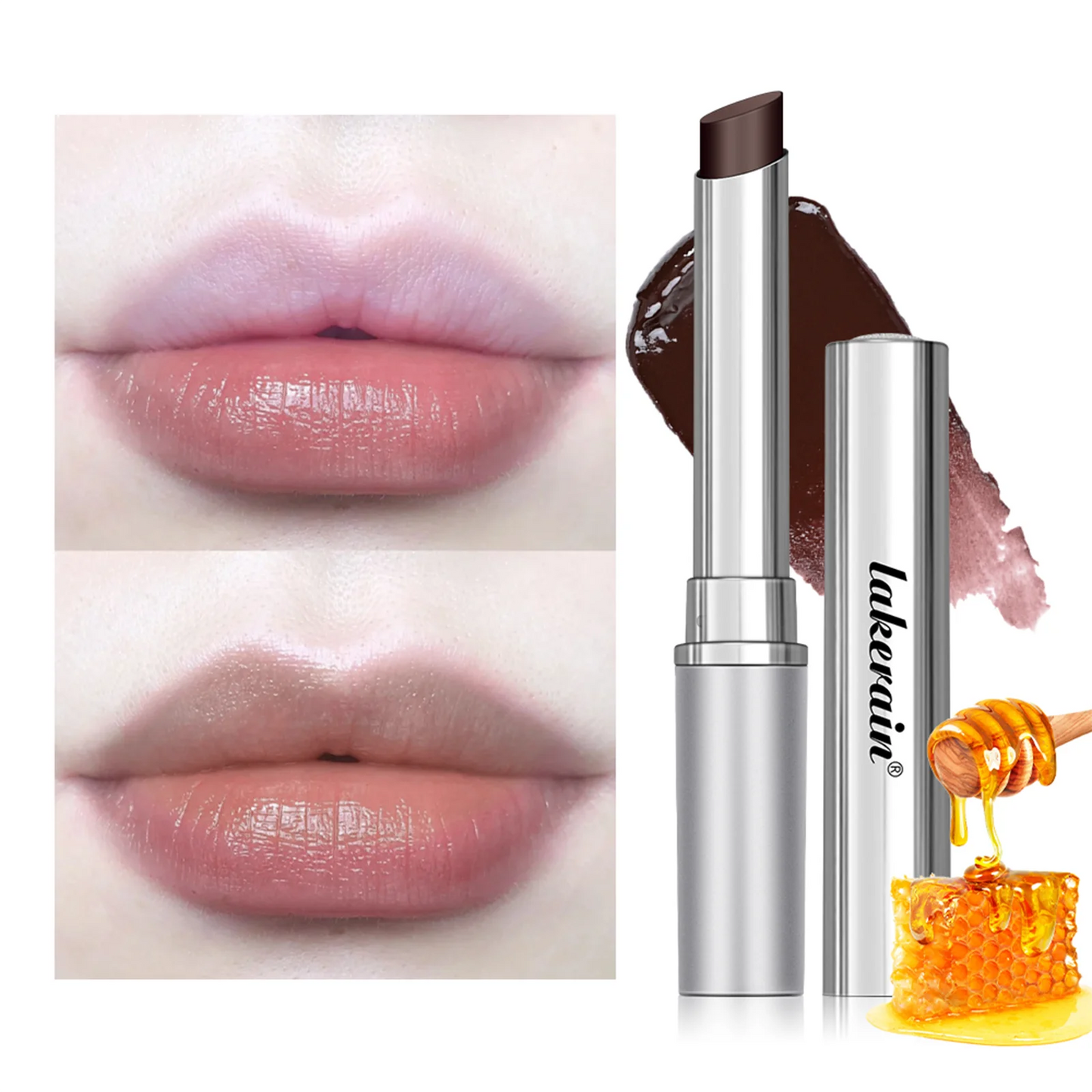 Honey Lipstick Long Lasting Moisturizing Natural Lip Plumper Makeup Lip Plumping Gloss Cosmetics Exfoliating for Lip Peaceful Pleasures Health and Wellness 1pcs