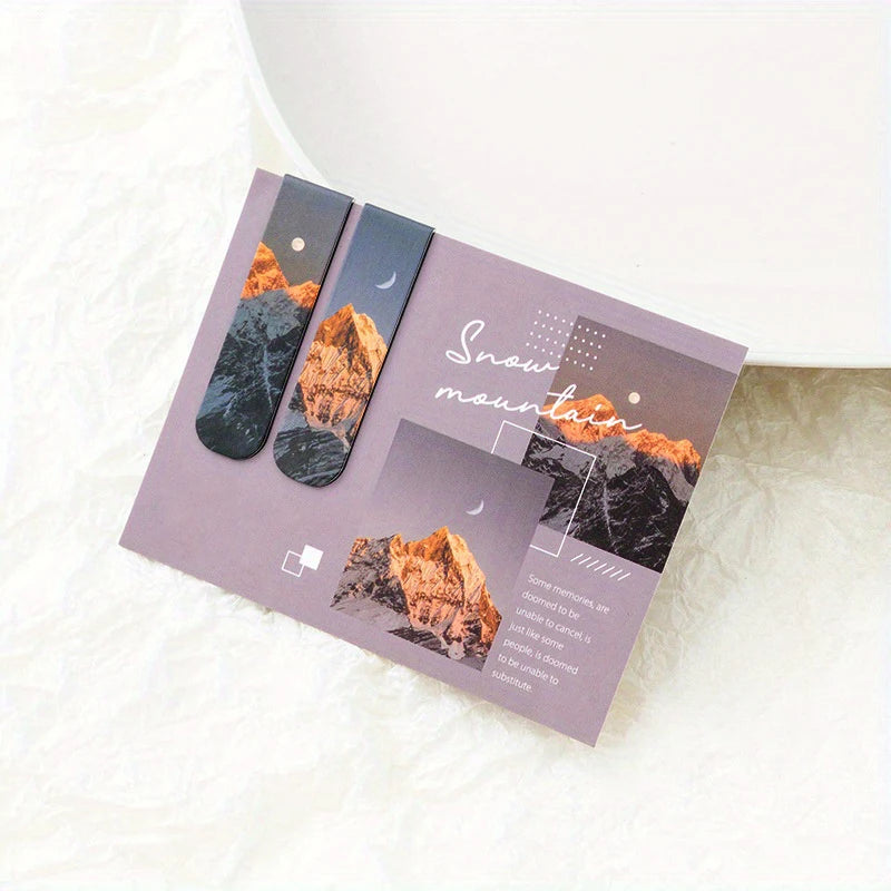 Magnetic Bookmark Beautiful Scenery Clouds Simple Literary Pattern