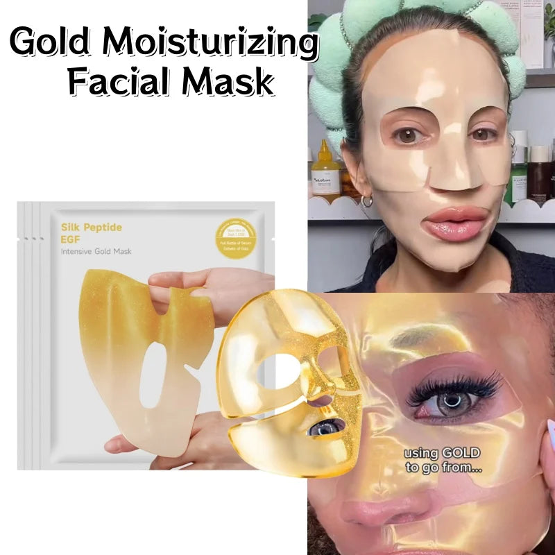 Gold Silk Peptide Collagen Overnight Mask – K-Beauty 4pcs