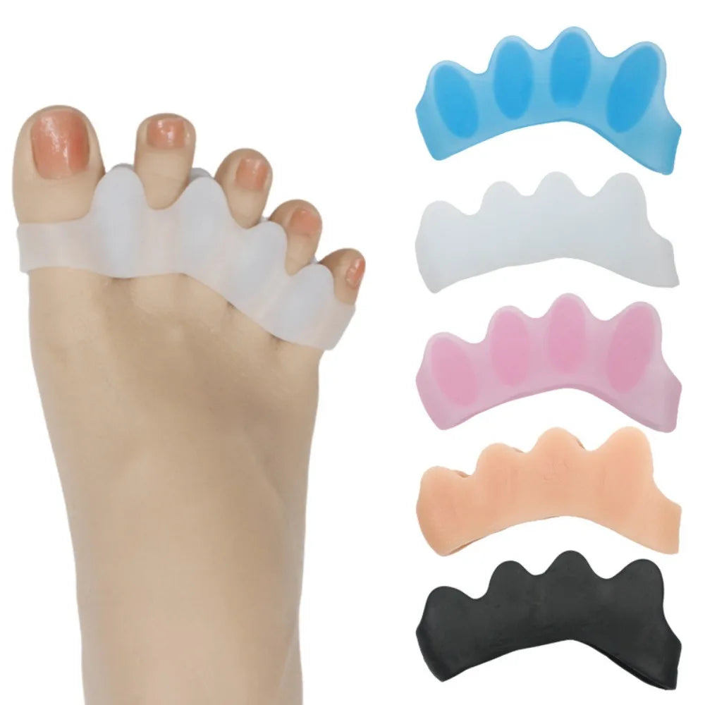 2pcs=1pair Protective Toes Separator Suitable Bunion Corrector Material Soft Gel Straightener Spacers Care Tool Small Easy Carry Peaceful Pleasures Health and Wellness