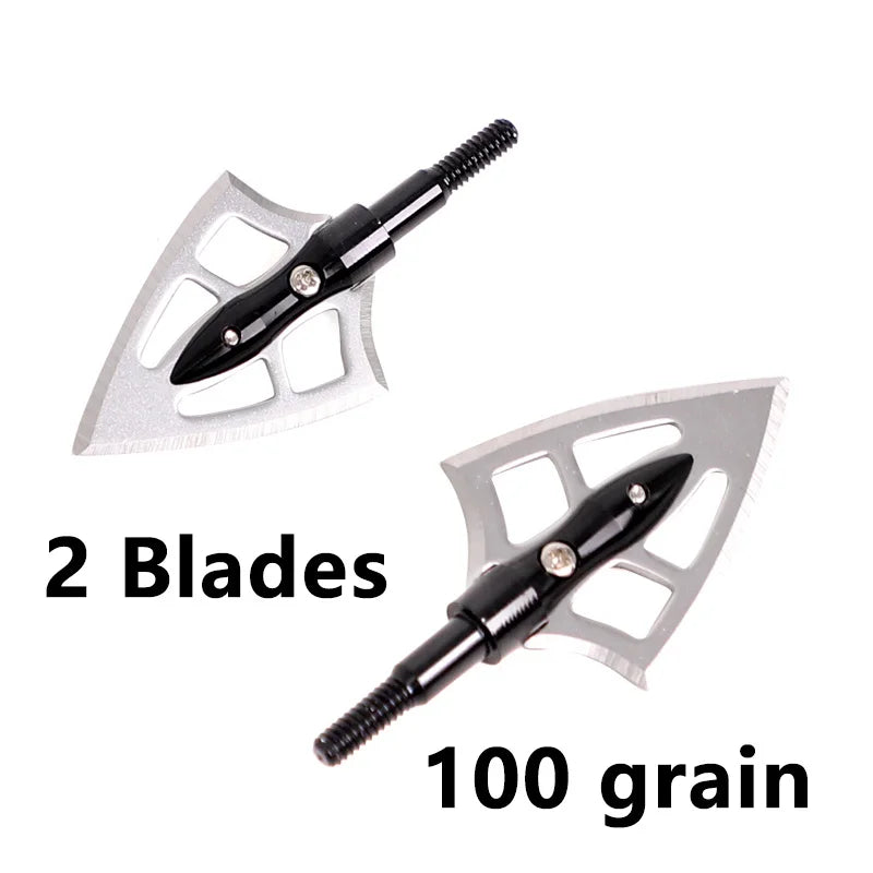 Archery Broadhead 100 125grain Arrowhead Sharp 2 3 Blades Arrow Tip