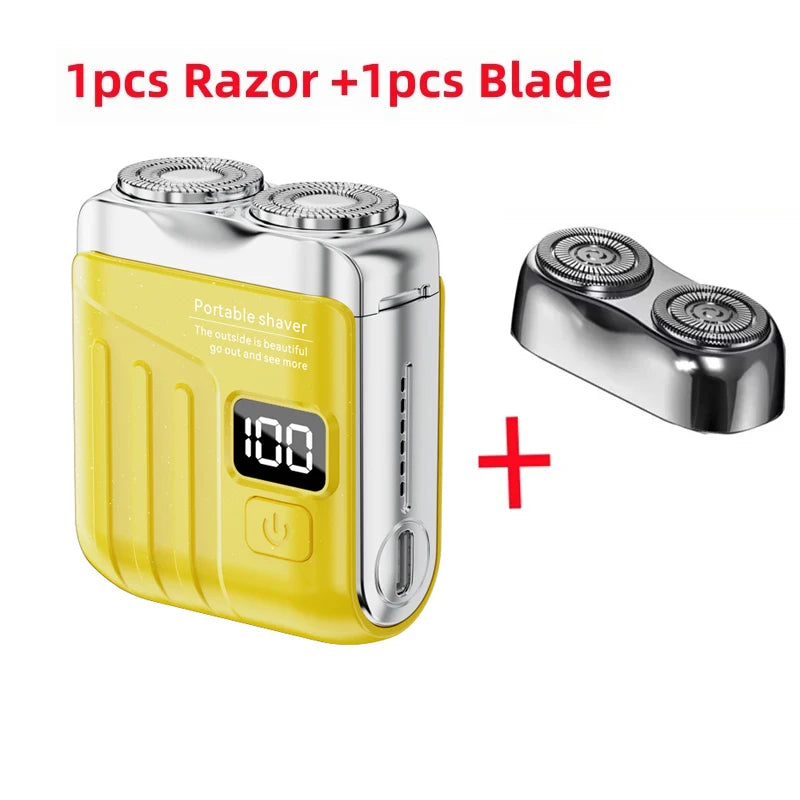 XMSJ Mini Electric Shaver Men – Rechargeable Dual Head Waterproof