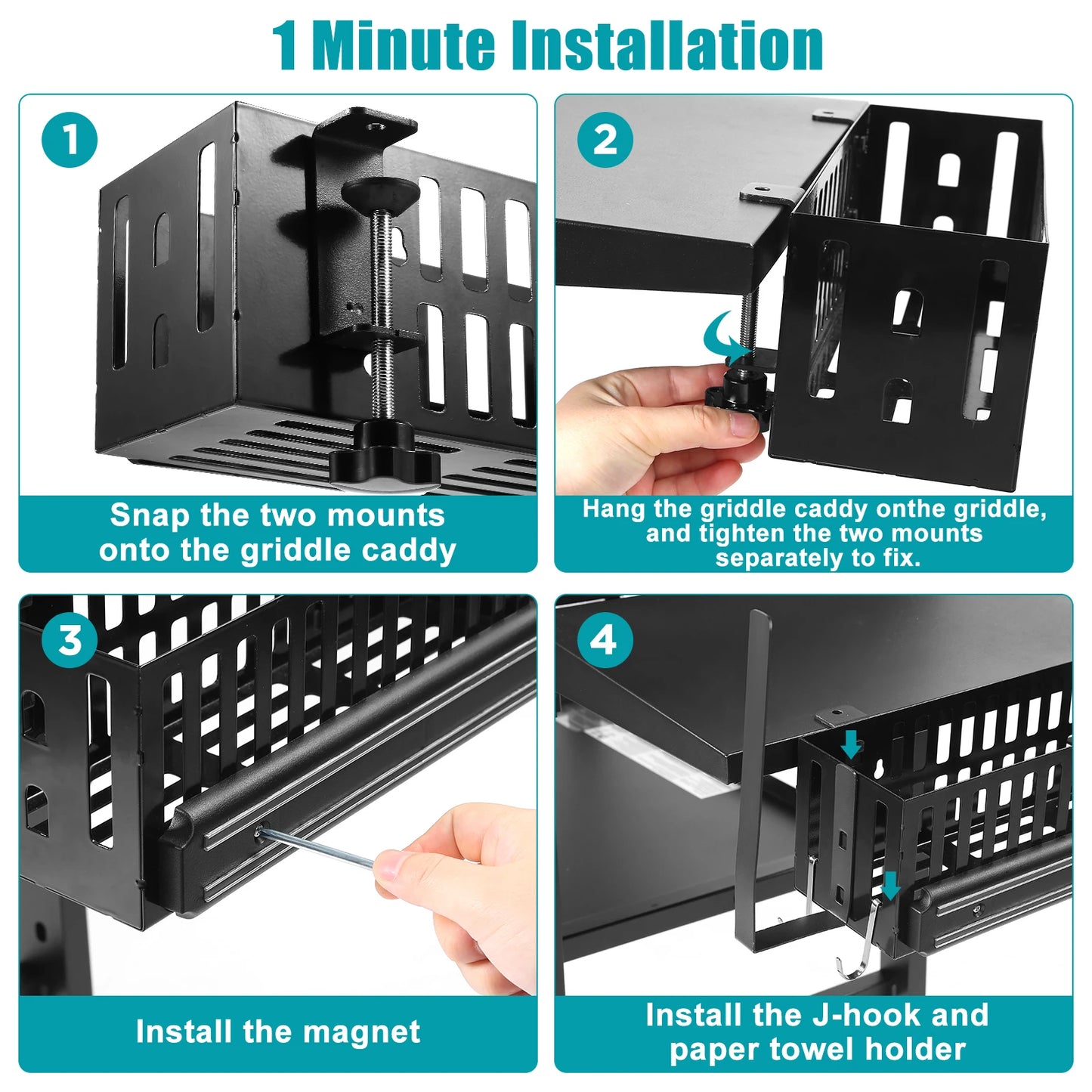 Outdoor Grill Side Holder Cafe Household Wall Mount Condiment Storage