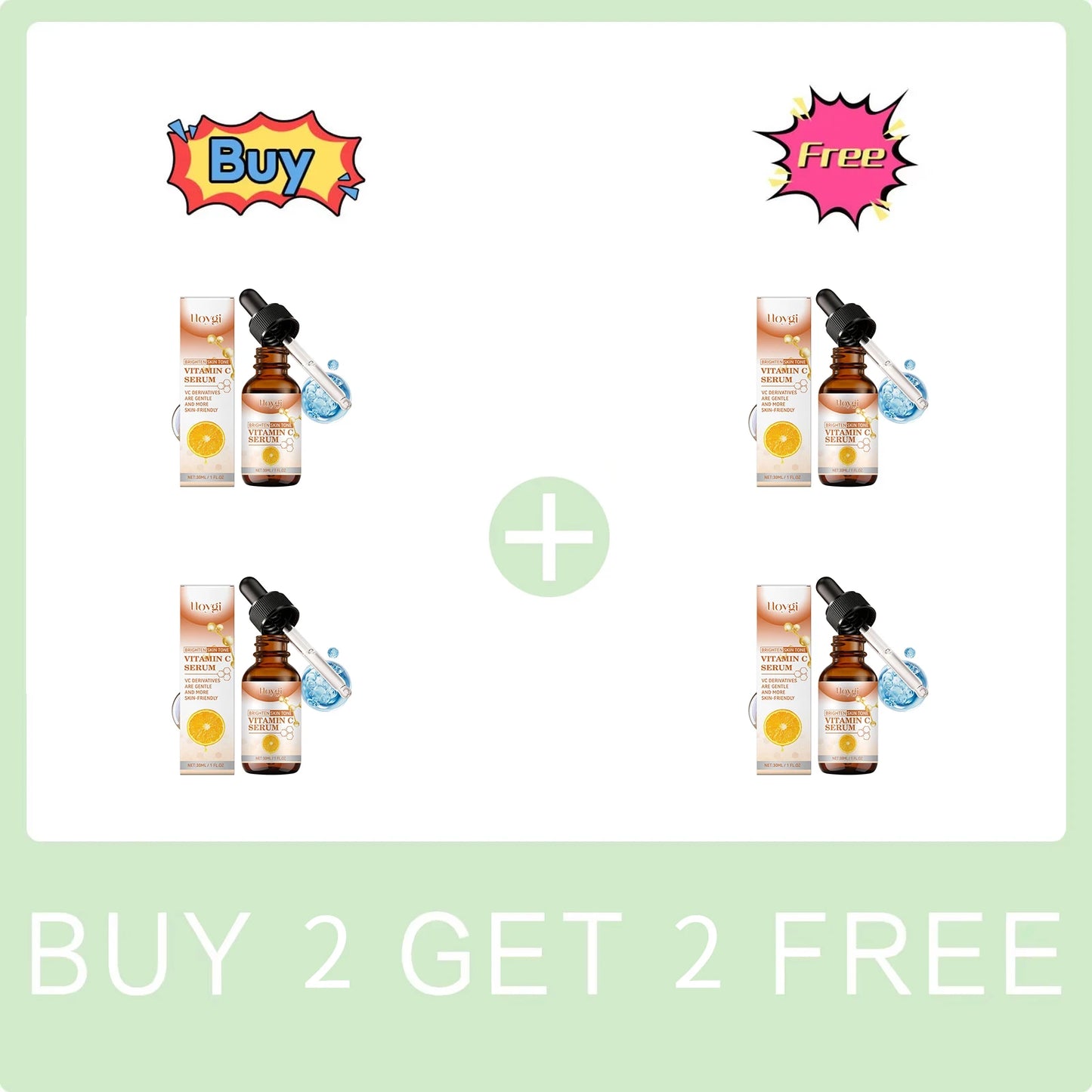 Vitamin C Serum for Face Brightening Skin Tone Improve Dullness Reduce Melanin Moisturizing Nourishing Whitening Essence Peaceful Pleasures Health and Wellness Buy 2 Get 2 Free