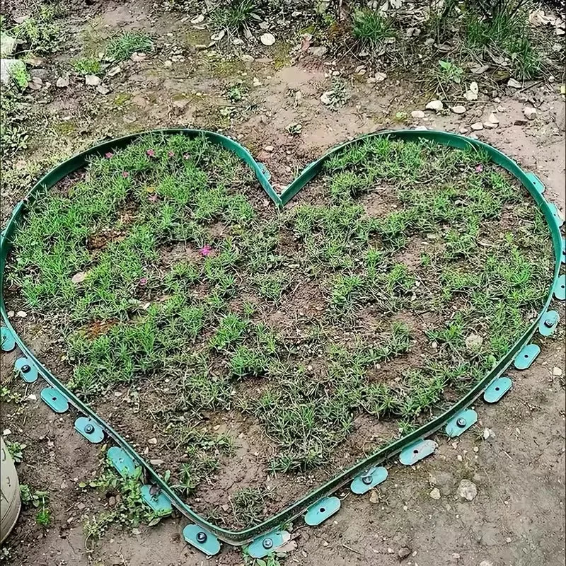 L-Shaped Garden Edging Border 10m | PE Lawn Divider 5/10cm