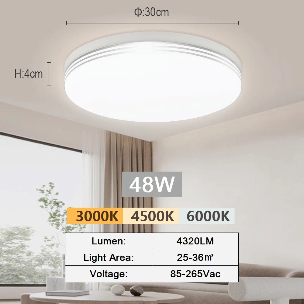 Ultra Thin LED Ceiling Light | Modern Flush Mount Panel Lamp
