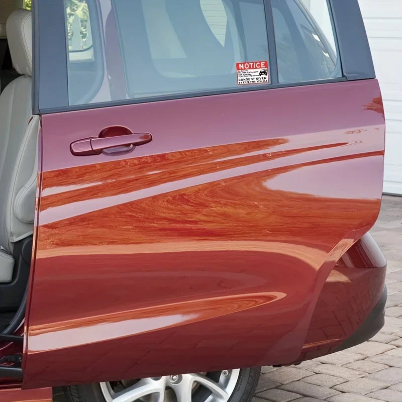 6pcs/set Notice Vehicle Is Equipped With Audio And Video Recording Devices Consent By Entering Car Sticker Peaceful Pleasures Health and Wellness