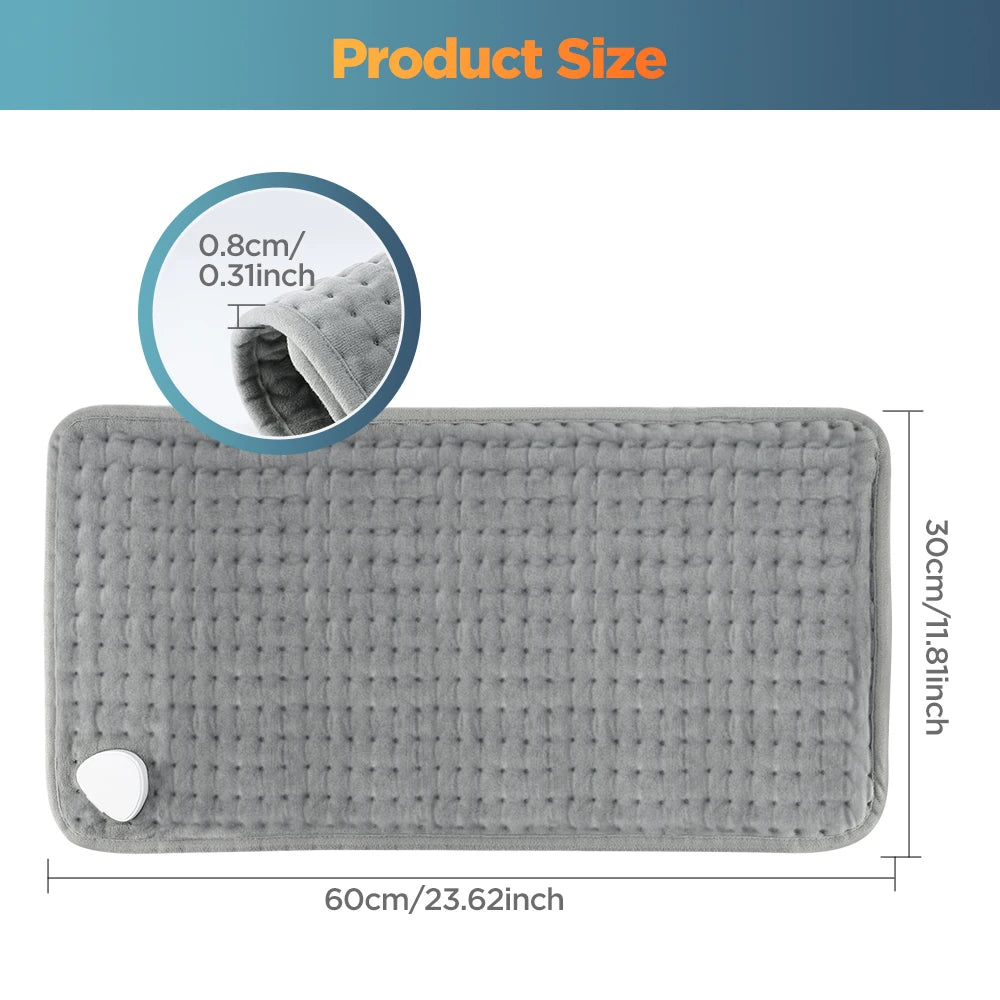 Electric Blanket 220V 110V Winter Hand Foot Legs Warmer Mat Heating Pad For Office Home Camping Heater Sheet Washable 60*30CM Peaceful Pleasures Health and Wellness Light Grey UK