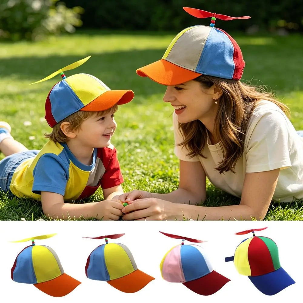 Rainbow Propeller Snapback Cap – Fun Unisex Baseball Hat