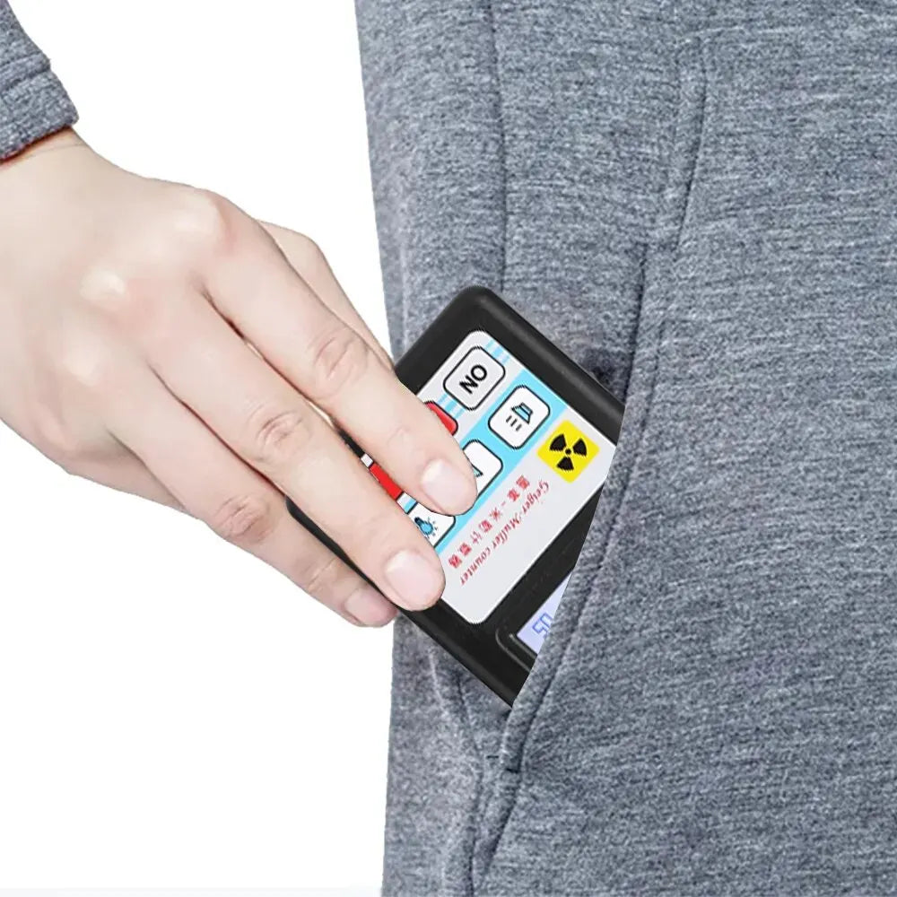 BR-6 Geiger Counter Nuclear Radiation Detector Personal Dosimeter X-ray Beta Gamma Detector LCD Radioactive Tester Marble Tool Peaceful Pleasures Health and Wellness