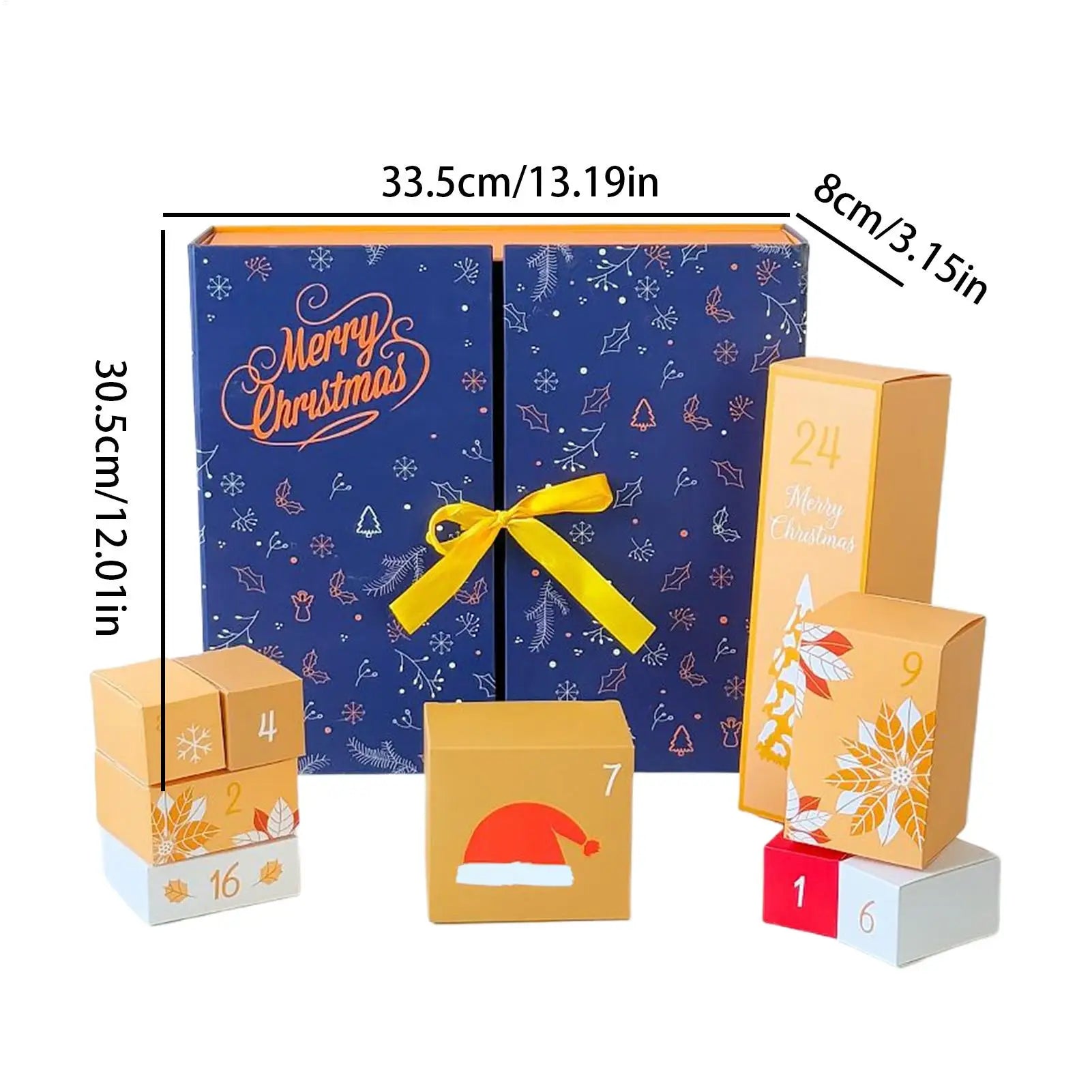 24-Day Fillable Christmas Countdown Calendar Boxes for Kids Advent Calendar Box Set Peaceful Pleasures Health and Wellness