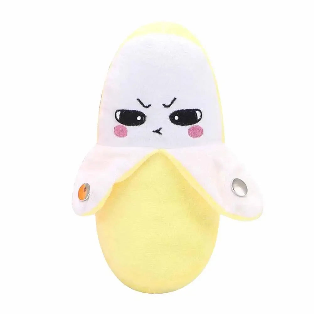 Creative Peculiar Music Rhythm Parent-child Interactive Plush Doll Banana Fruit Induction Toy Cultivate Music Perception Ability Peaceful Pleasures Health and Wellness Light Yellow