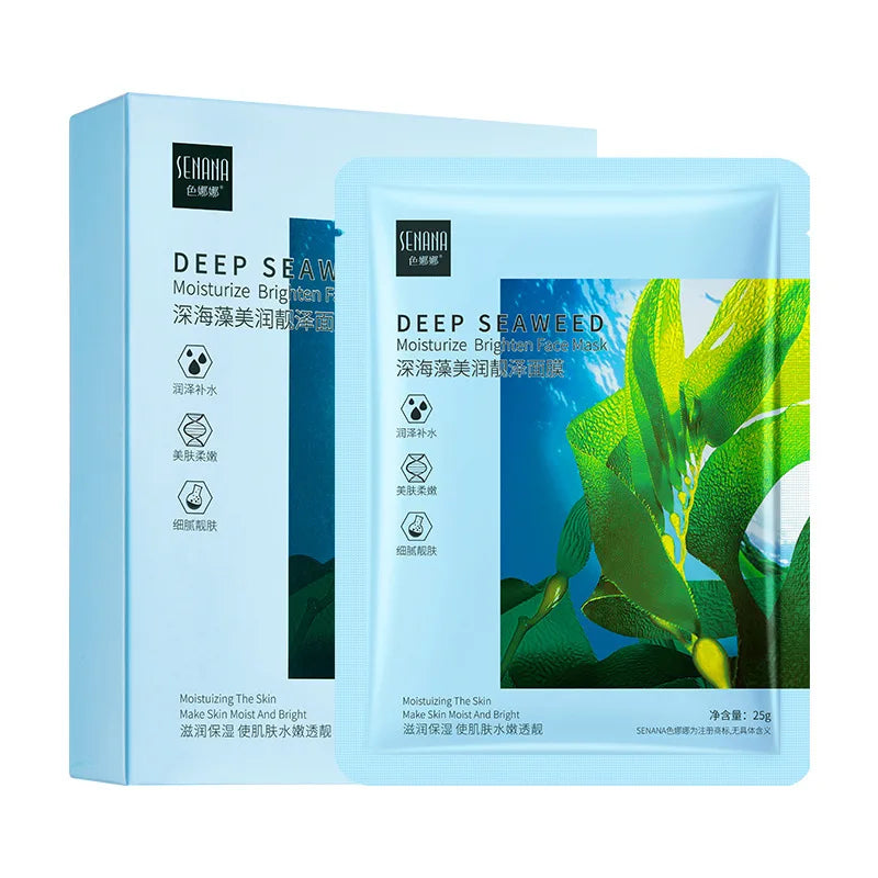 10-Pack Seaweed & Hyaluronate Hydrating Sheet Face Masks