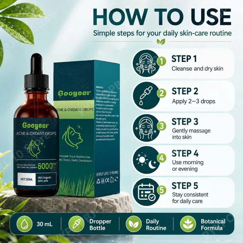 Googeer Botanical Skin Care Drops 30mL | Licorice & Honeysuckle