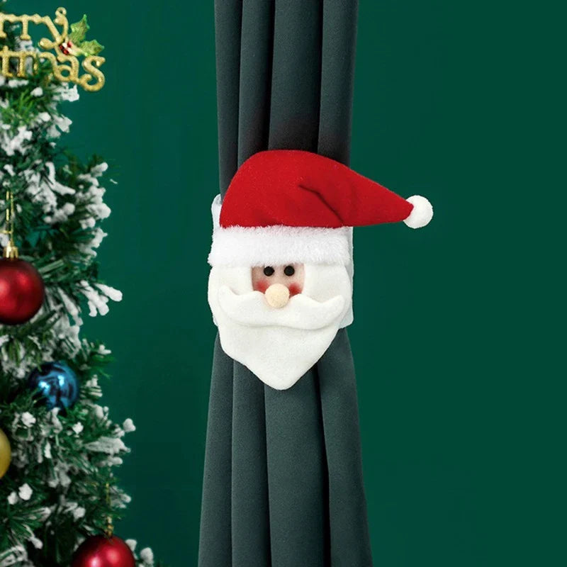 Christmas Curtain Clasps – Santa, Snowman, Penguin & Elk Xmas