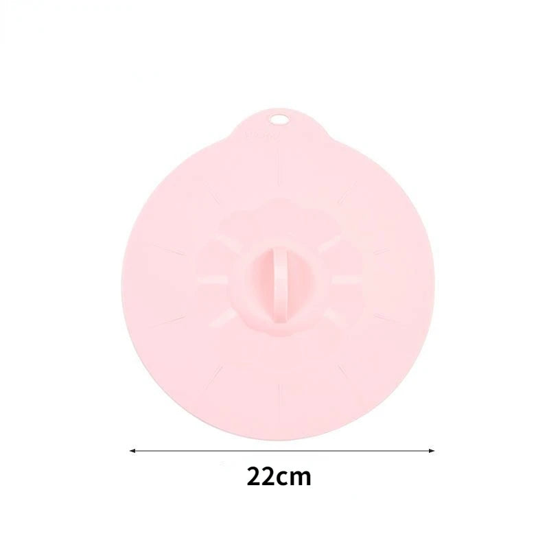 Reusable Silica Gel Spill Stopper Cover Universal Silicone Food Bowl Pot Lid Silicone Cover Pan Cooking Kitchen Accessories DC05 Peaceful Pleasures Health and Wellness Pink-3
