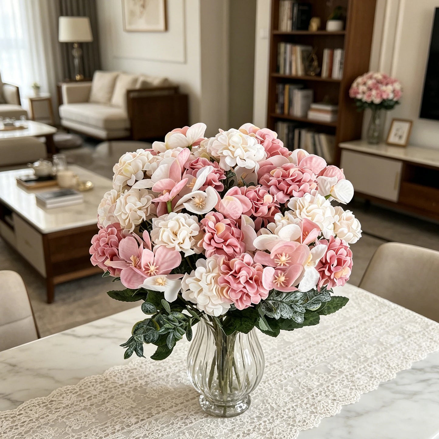 Artificial Silk Hydrangea Bouquet for Wedding & Home Decor