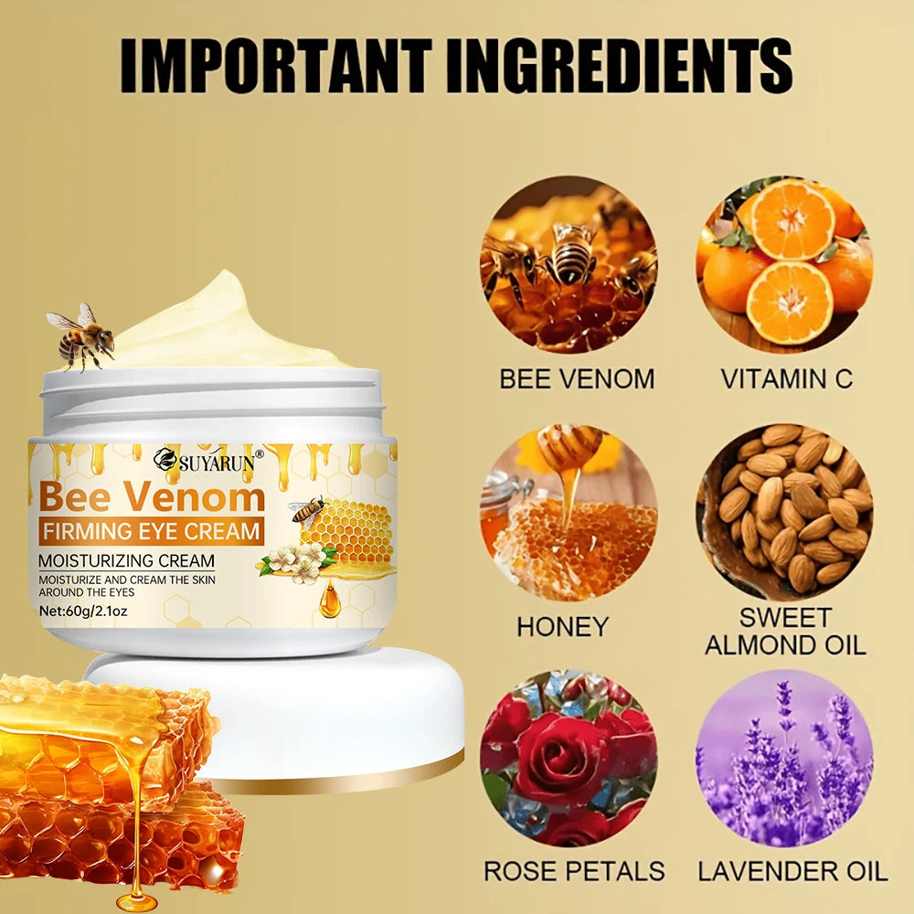 SUYARUN Vitamin C & Honey Eye Cream - Hydrating Anti-Aging Treatment for Dark Circles, Puffiness & Wrinkles with Antioxidants. Peaceful Pleasures Health and Wellness