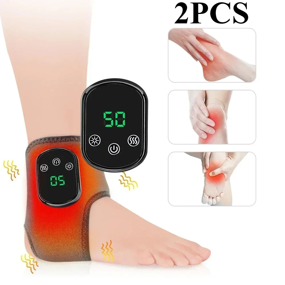 1/2PCS Foot Heat Massager Hot Compresses Vibration Massager Breathable Material USB Foot and Ankle Joint Hot Compress Protection Peaceful Pleasures Health and Wellness
