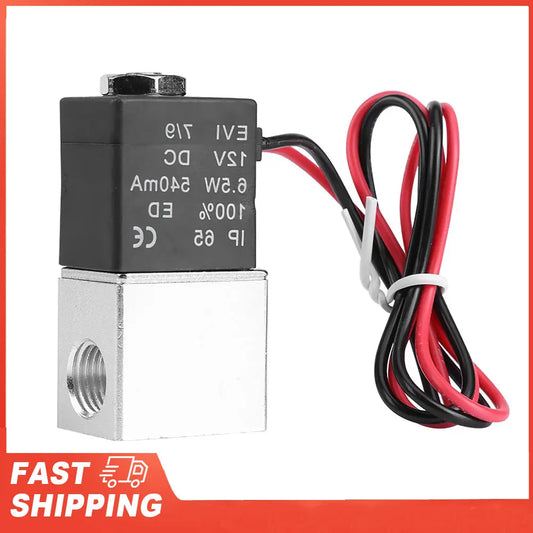 2 Way Normally Closed Valve 12V DC 1 4 Pneumatic Aluminum Electric Peaceful Pleasures Health and Wellness 12V
