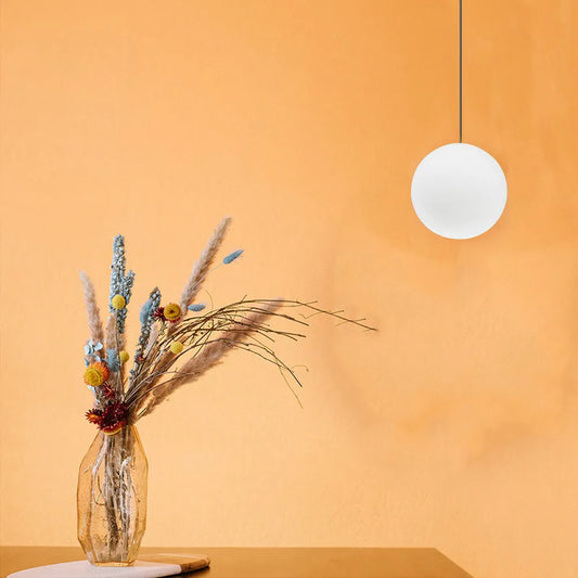 Round Frosted Glass Lamp Shade Replacement Milky White Globe Light Fixture Cover for Living Room Bedroom Dining Area Modern Peaceful Pleasures Health and Wellness