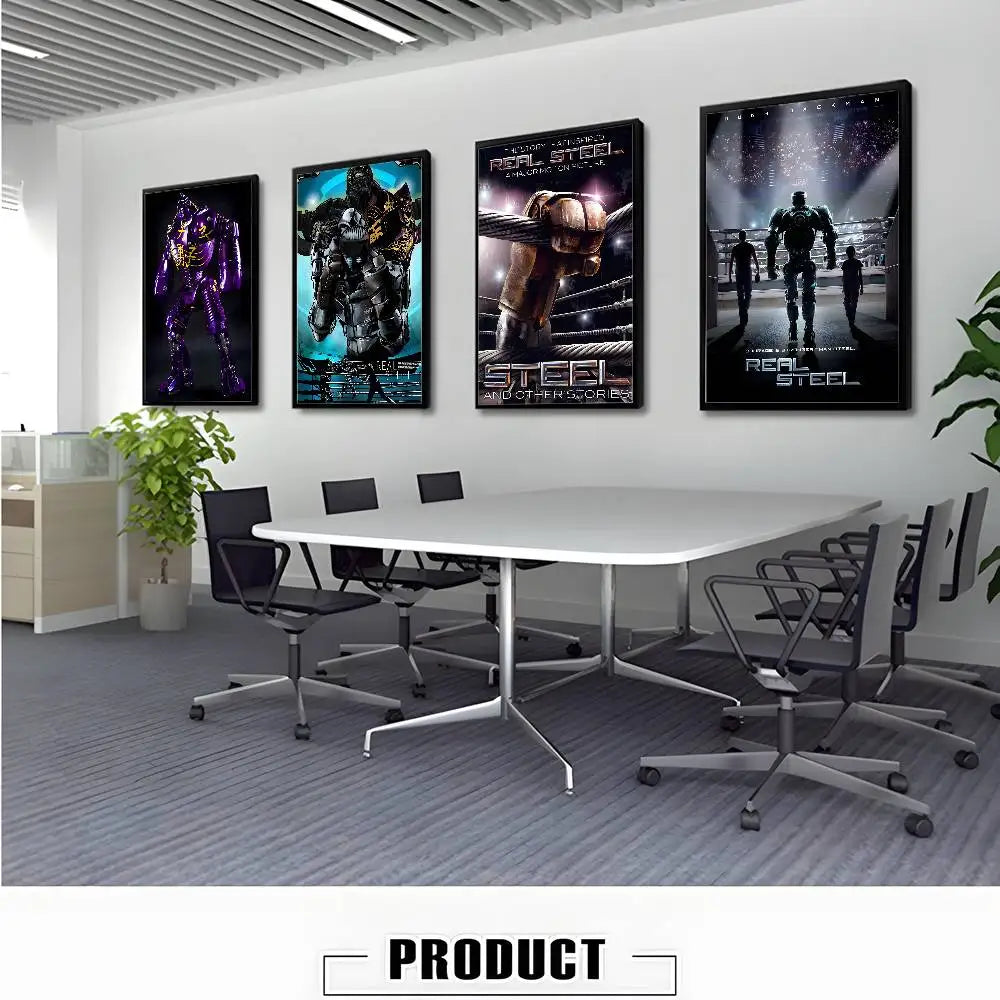 Real Steel Movie Poster – HD Waterproof Wall Art Décor Movie Wall Poster Peaceful Pleasures Health and Wellness