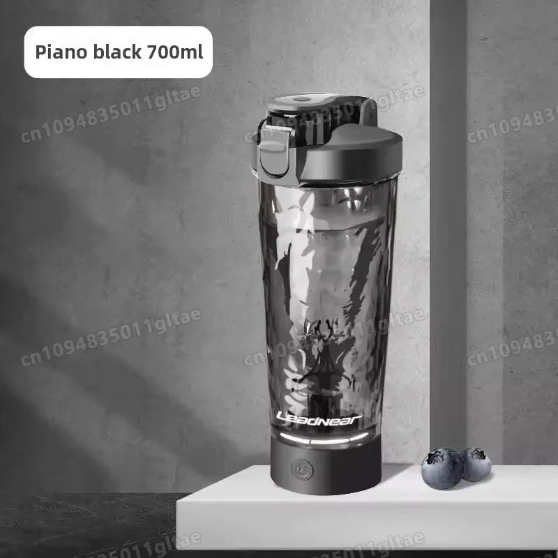 New Electric Protein Powder Mixing Cup 650Ml Automatic Shaker Bottle Mixer Milk Coffee New in Blender Kettle fro Gym Outdoor Cup Peaceful Pleasures Health and Wellness 650ML Black Cup